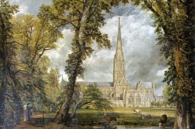 „Katedra w Salisbury, widok od strony ogrodu domu biskupiego", 1826 (Frick Collection, Nowy Jork, USA)