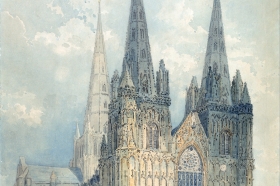 Thomas Girtin, Lichfield Cathedral, Staffordshire, 1794 (© Yale Center for British Art, New Haven, USA)